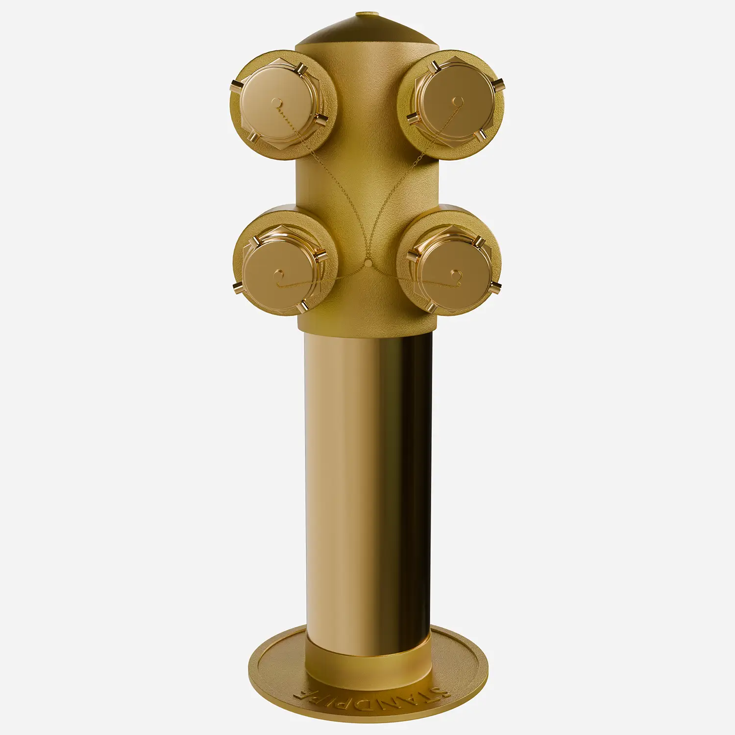 Four-Way Square Free-Standing Inlet Connection with Clapper Body