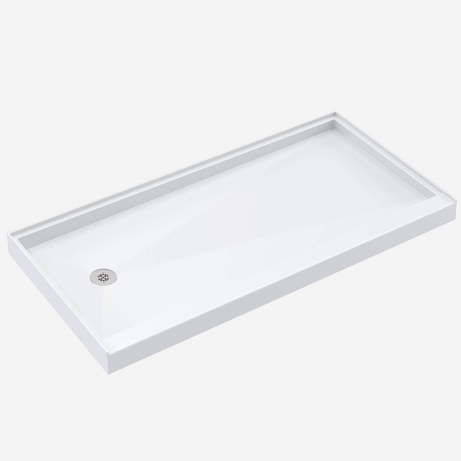BestCare® Ligature-Resistant Solid Surface Shower Base - 60 x 30"