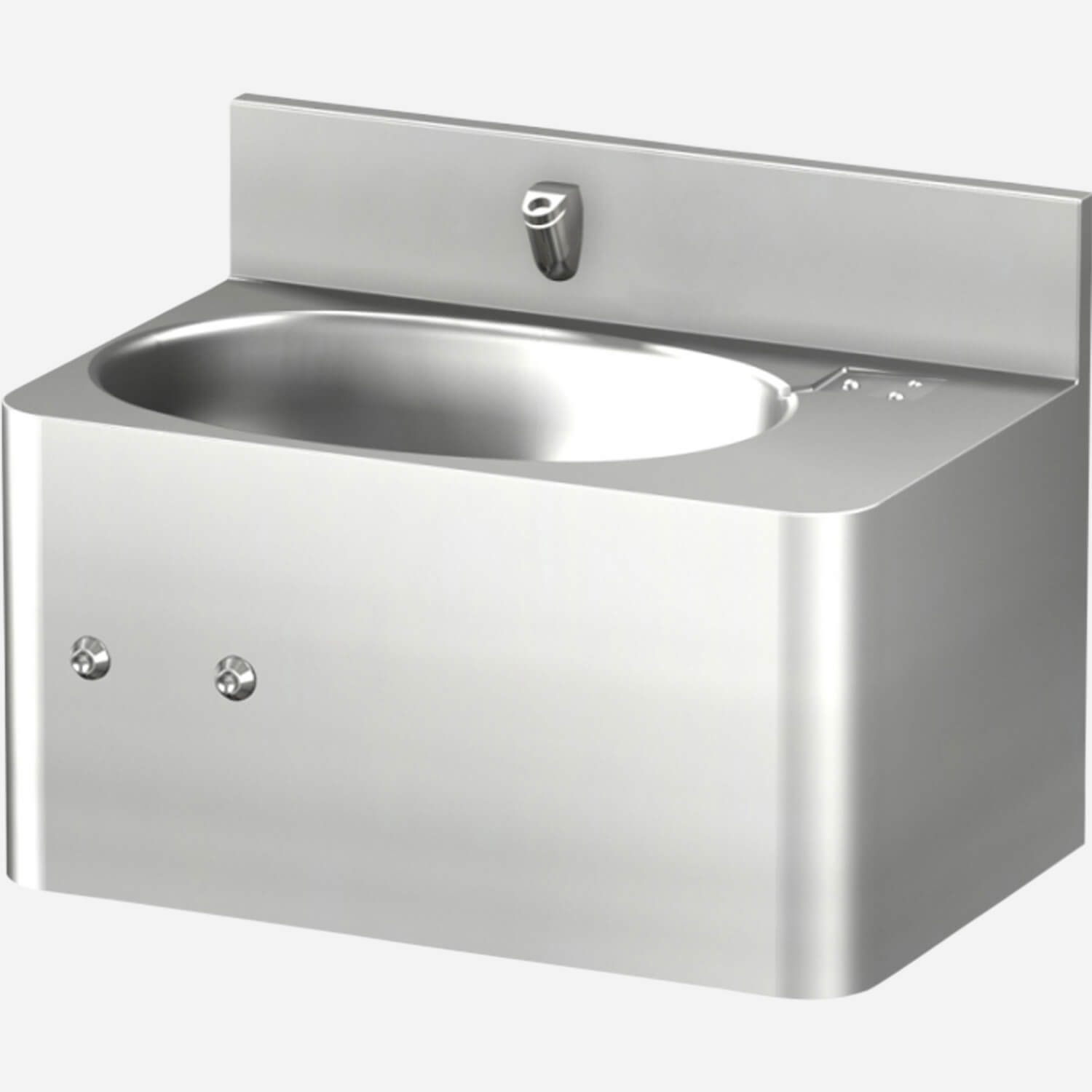 Front Access, 20 inch Stainless Steel Security Lavatory with Oval Bowl