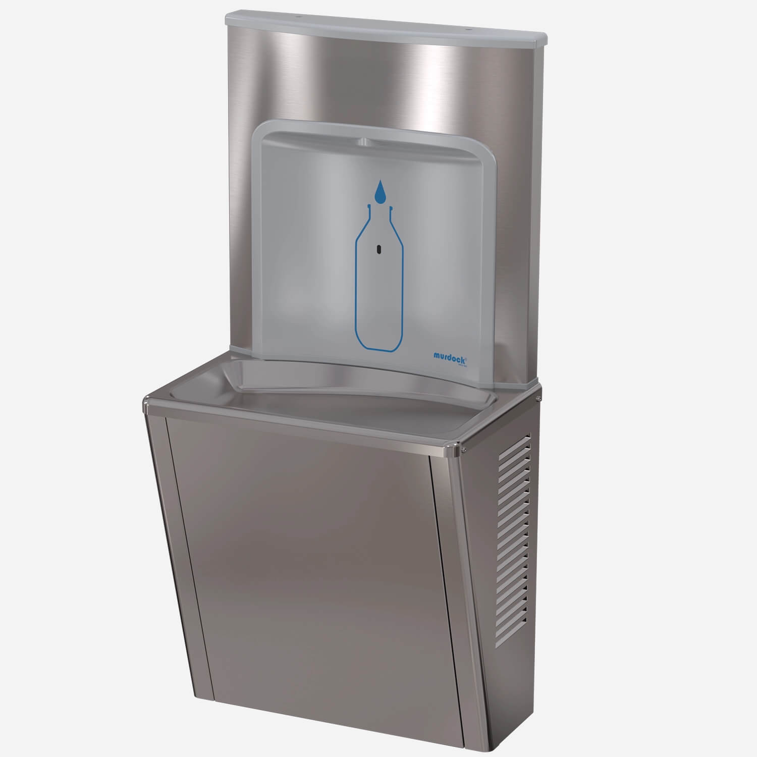 Wall-Mounted H2O-to-Go!® EZReach® Compact, Touchless Water Bottle Filling Station - In-Unit Refrigeration (8GPH), ADA, Stainless Steel