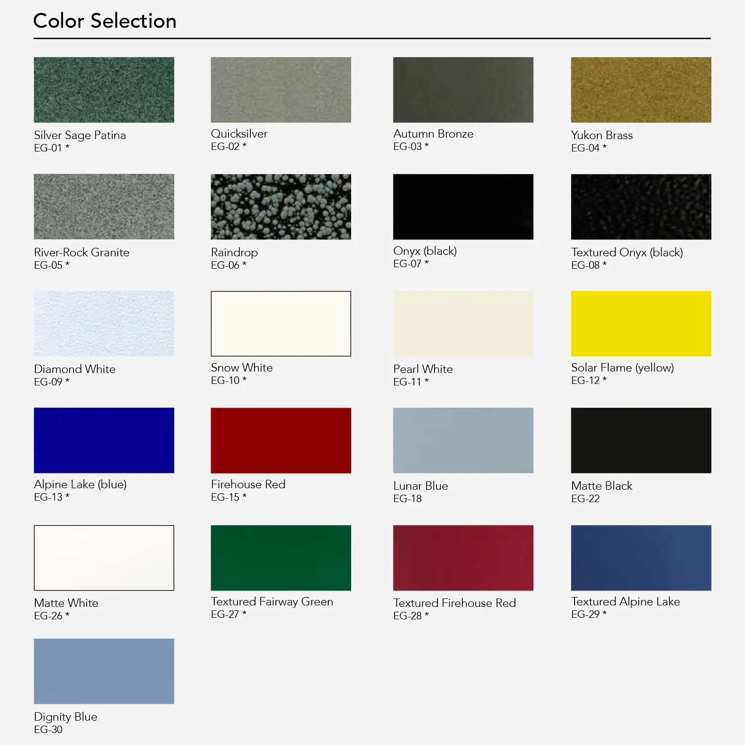 Option: Enviro-Glaze® Powder Coating
