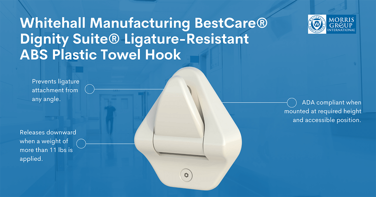 Introducing the BestCare Dignity Suite Ligature-Resistant Towel Hook!