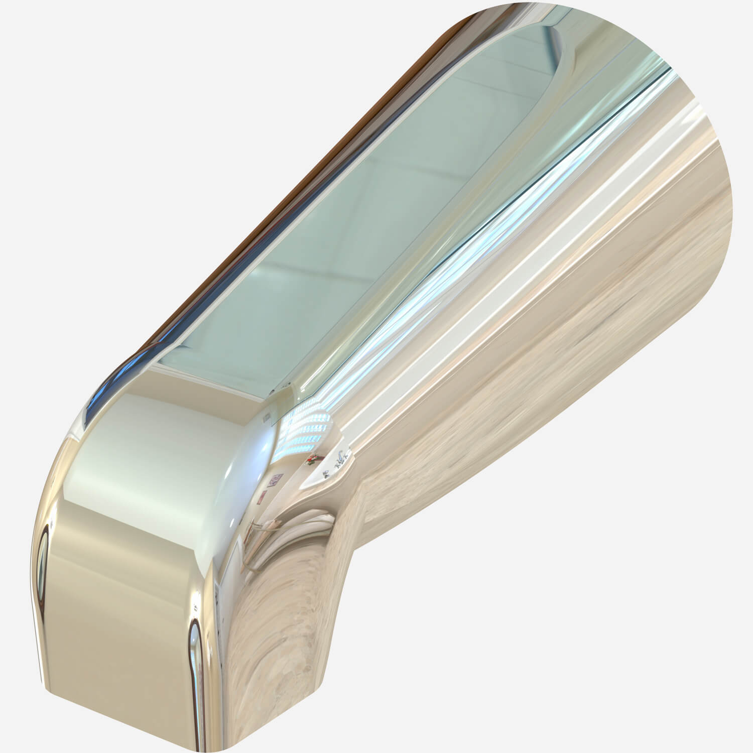 Accessory: Tub Spout, Chrome Plated Zinc, NO Diverter, 1/2" NPT Connection