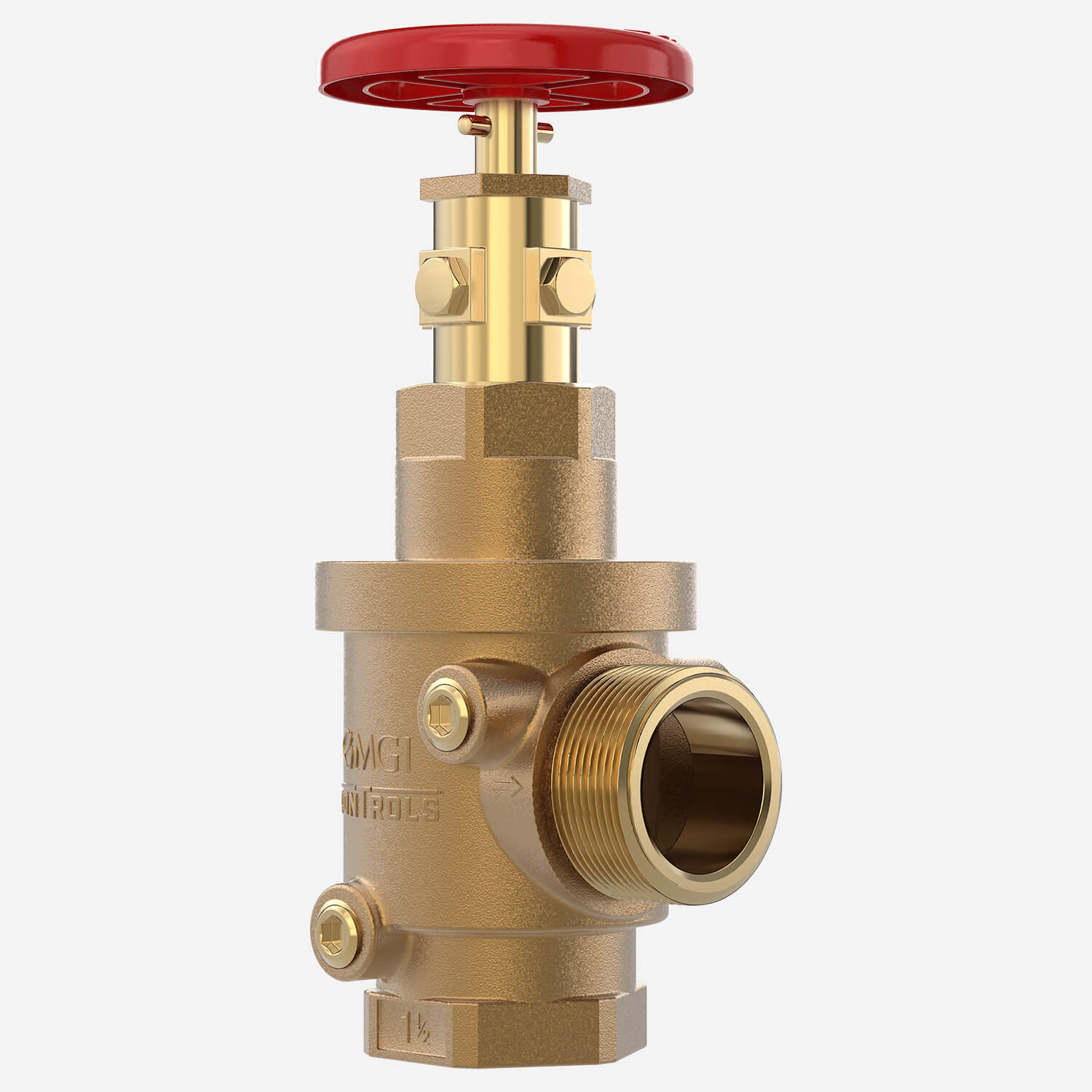 Factory Set Pressure Reducing Reg-U-Matic® Hose Valve - Angle Body, 1-1/2" NPT Female Inlet and Male Hose Thread Outlet