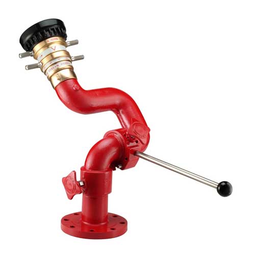 FP10649 Series - 150° Vertical Travel, 3" Waterway, 1,250 GPM Brass Tiller Bar Monitor