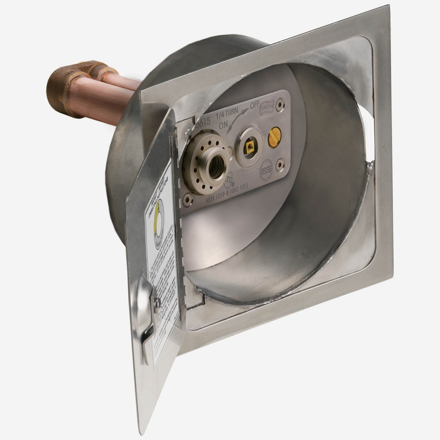 Guardian Plus Dual Check Hydrant Box for 6" Diameter Cored Hole in Concrete Exterior Wall