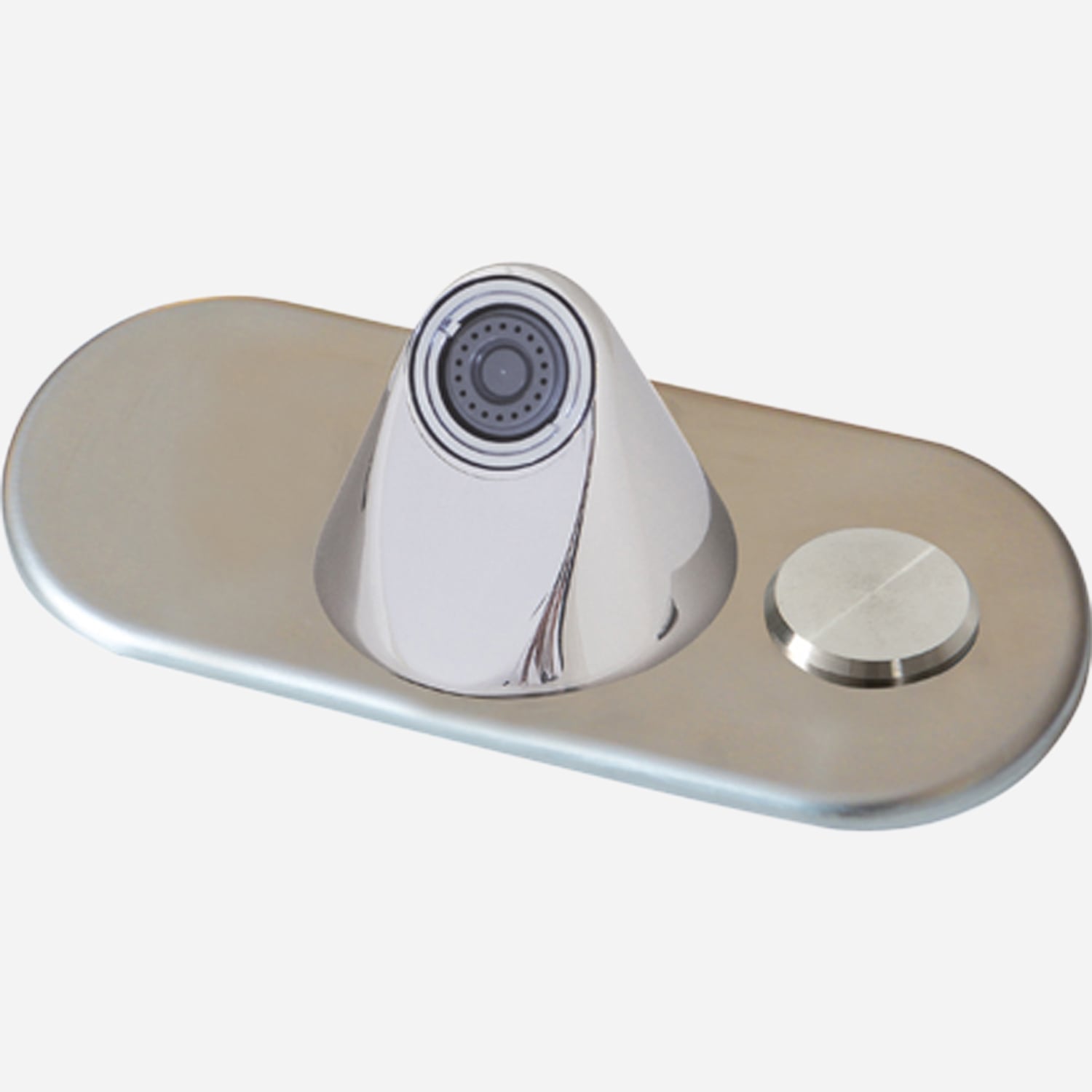 BestCare® Ligature-Resistant Single Temp Piezo Button Solenoid Valve, Conical Faucet 4” Centerset Escutcheon