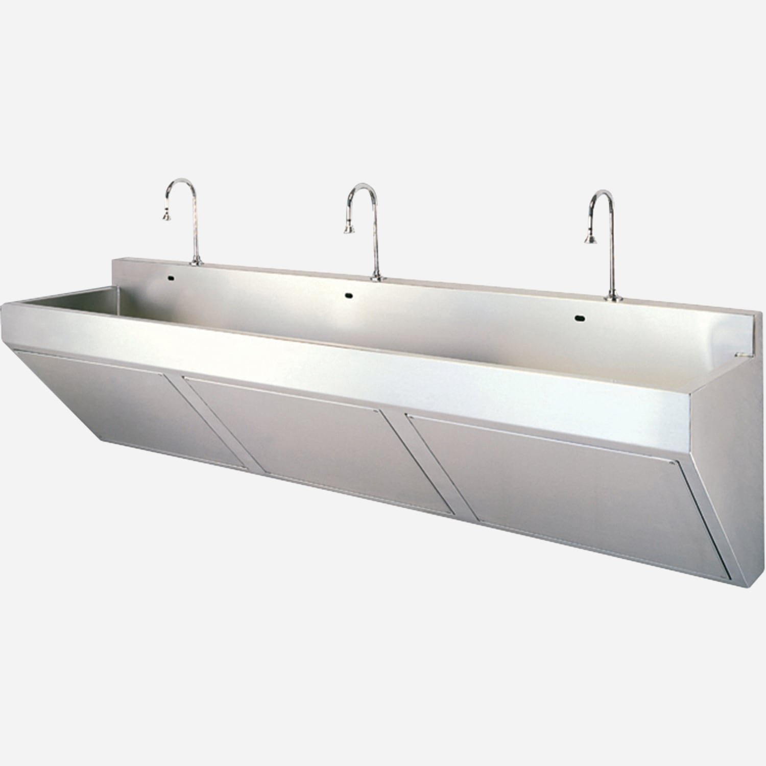 Three-Station Compact Scrub Sink