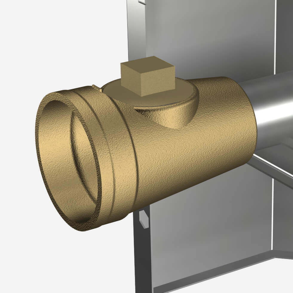 Option: Cleanout with O-Ring, Connecting to 3" No-Hub