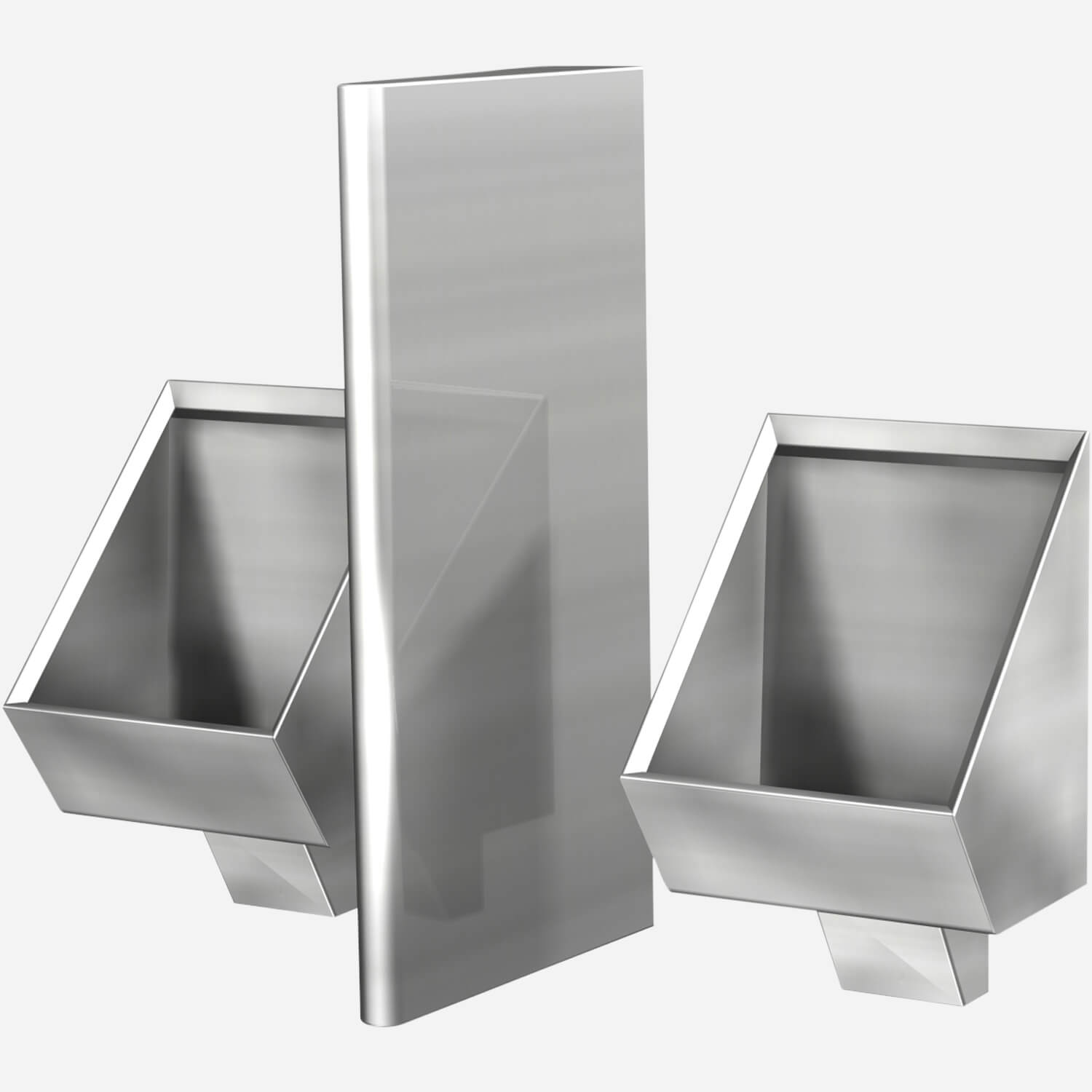 Off-Floor, Rear Mount Stainless Steel Urinal Screen