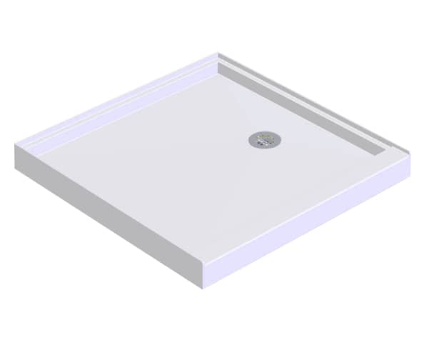 CSB3636ADA-RDD-NCD2-C solid surface shower base