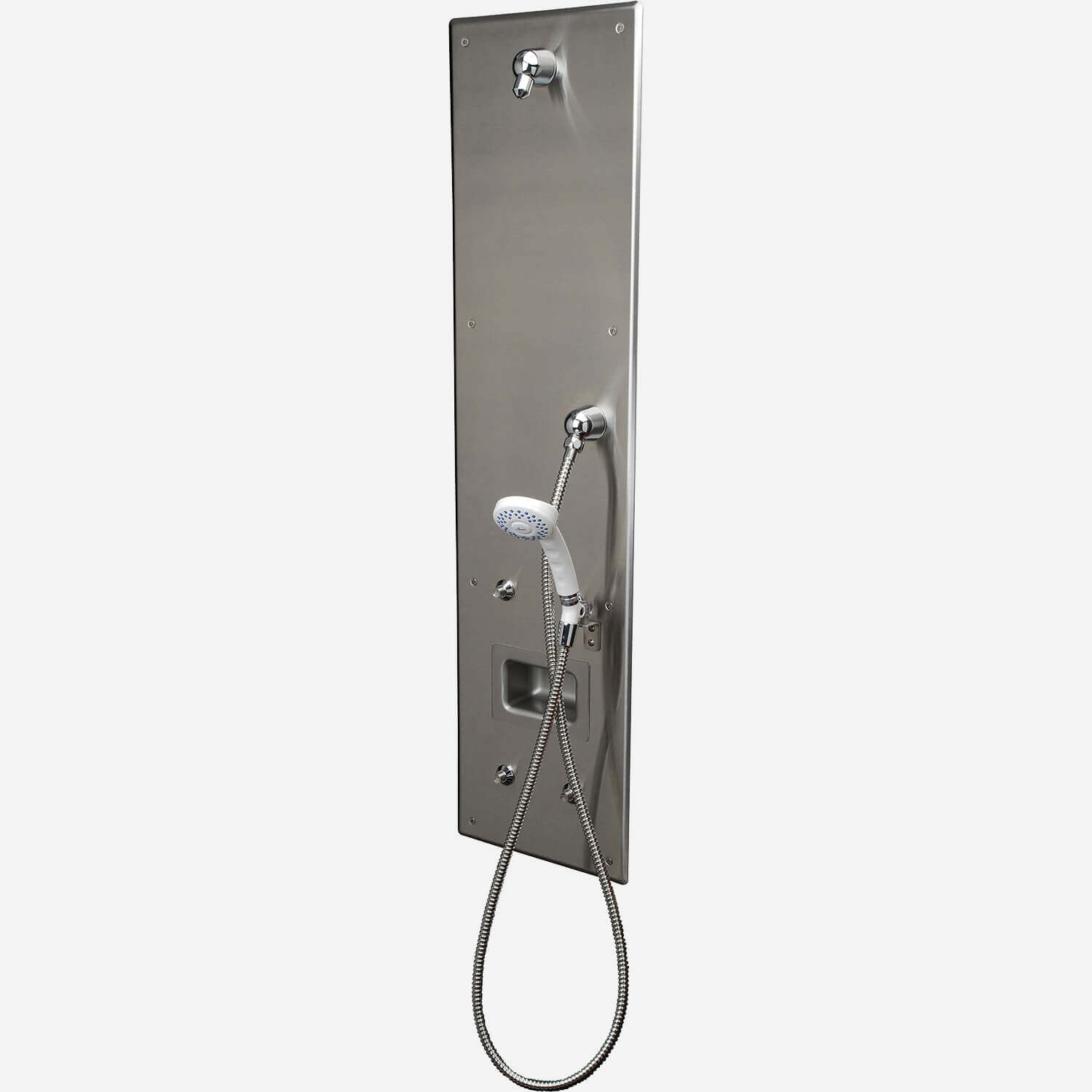 Front Access, ADA, Single-Panel Stainless Steel Security Shower
