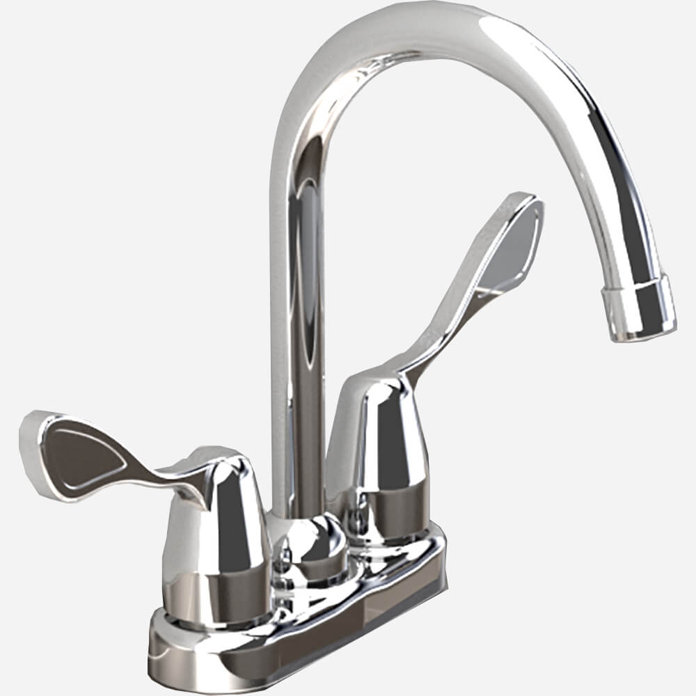 Faucet: Hot & Cold Wristblade Gooseneck