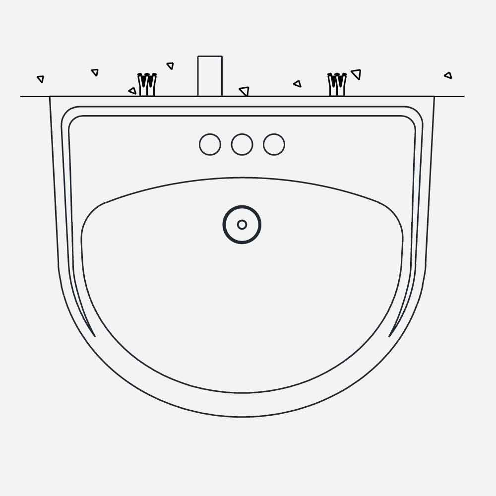 3 holes 4 inch centerset