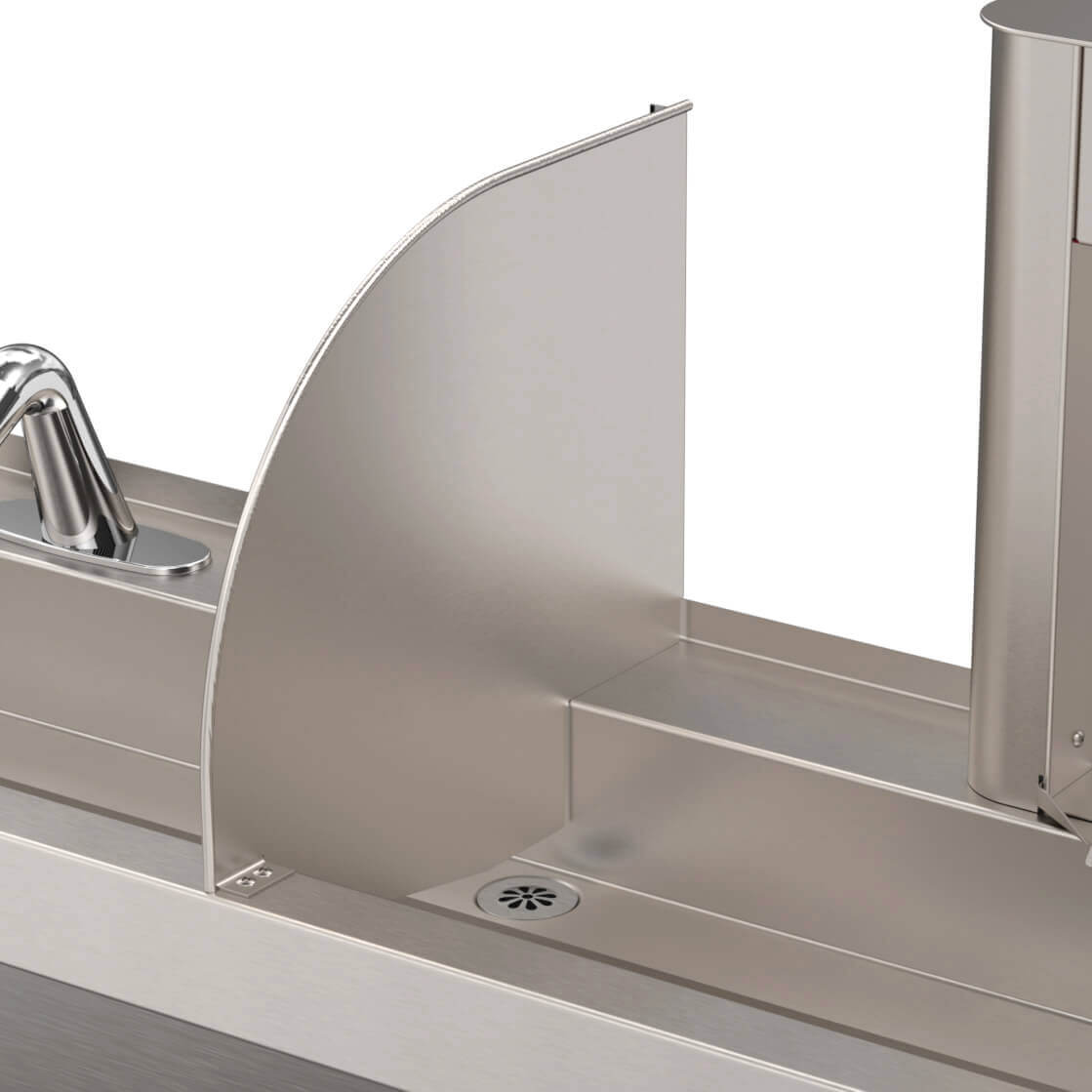 Accessory: Splash Guard for Mult-Station Deluxe Bottle Filler Trough