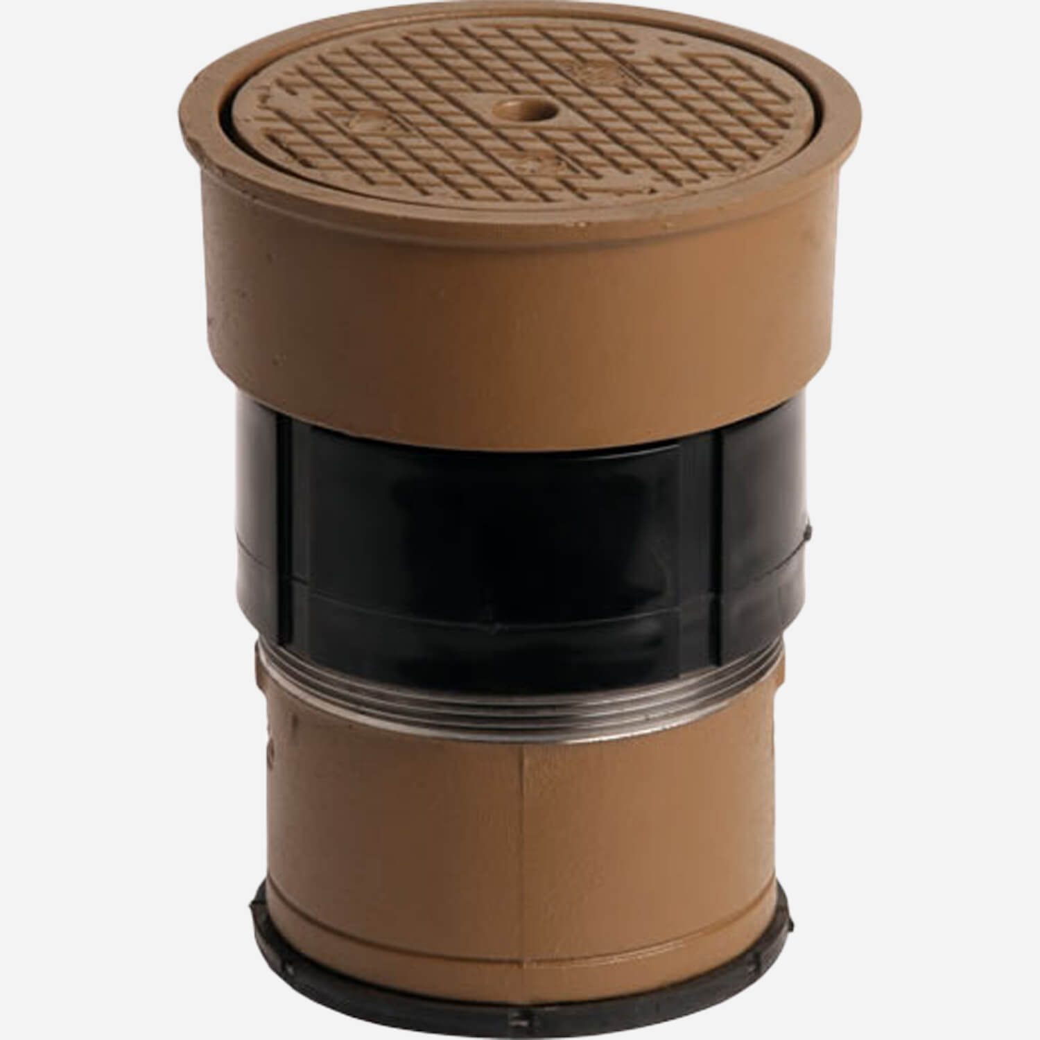 Unfinished Floor Cleanouts with Adjustable Round Cast Iron Tractor Cover Tops