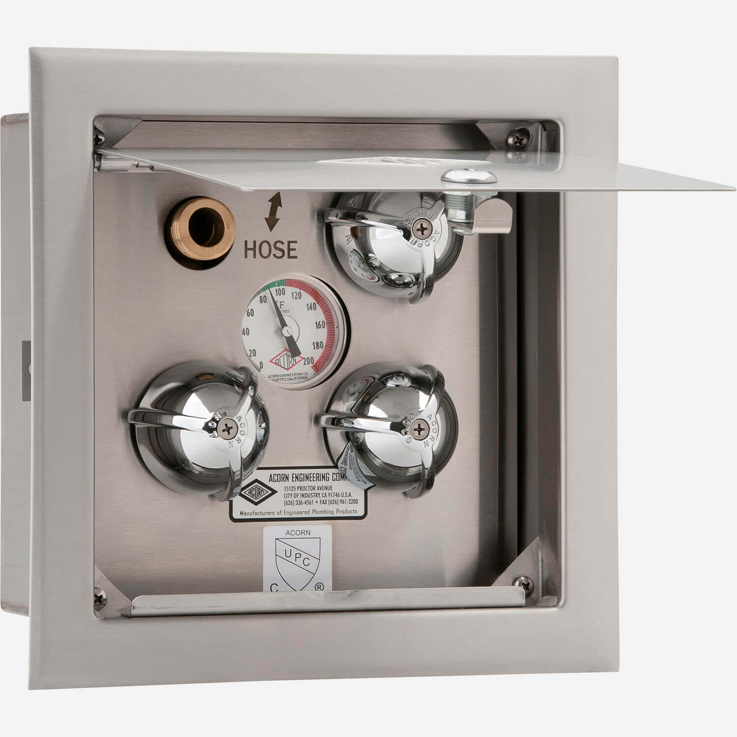 Recessed Dual Use Remote Supply Box with Temperature Gauge