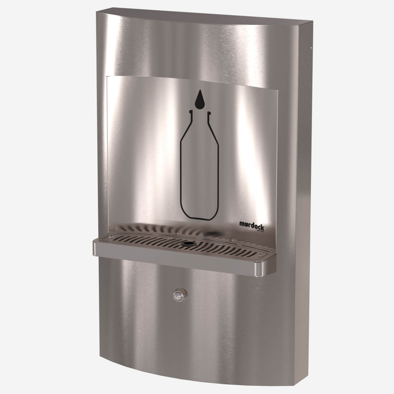 Wall-Mounted SpringH2O® Pushbutton All-Stainless Steel Water Bottle Filling Station - Non-Refrigerated, ADA, Standalone