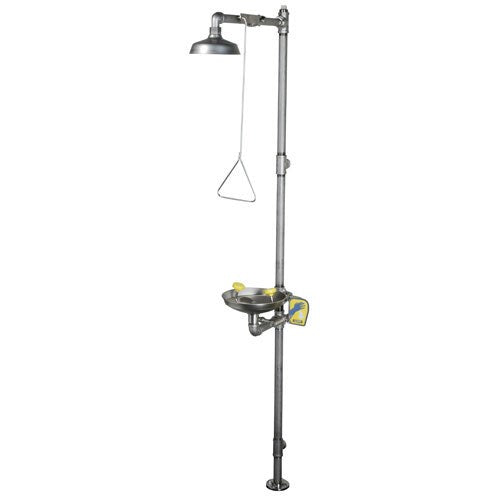 All Stainless Steel Pedestal Safety Shower Eye-Face Wash
