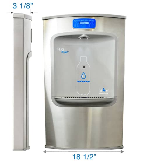 Slim Profile Indoor Water Bottle Filling Station