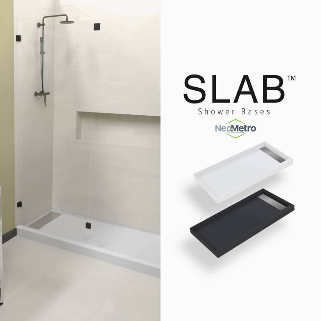 Make a Statement with SLAB™ Shower Bases