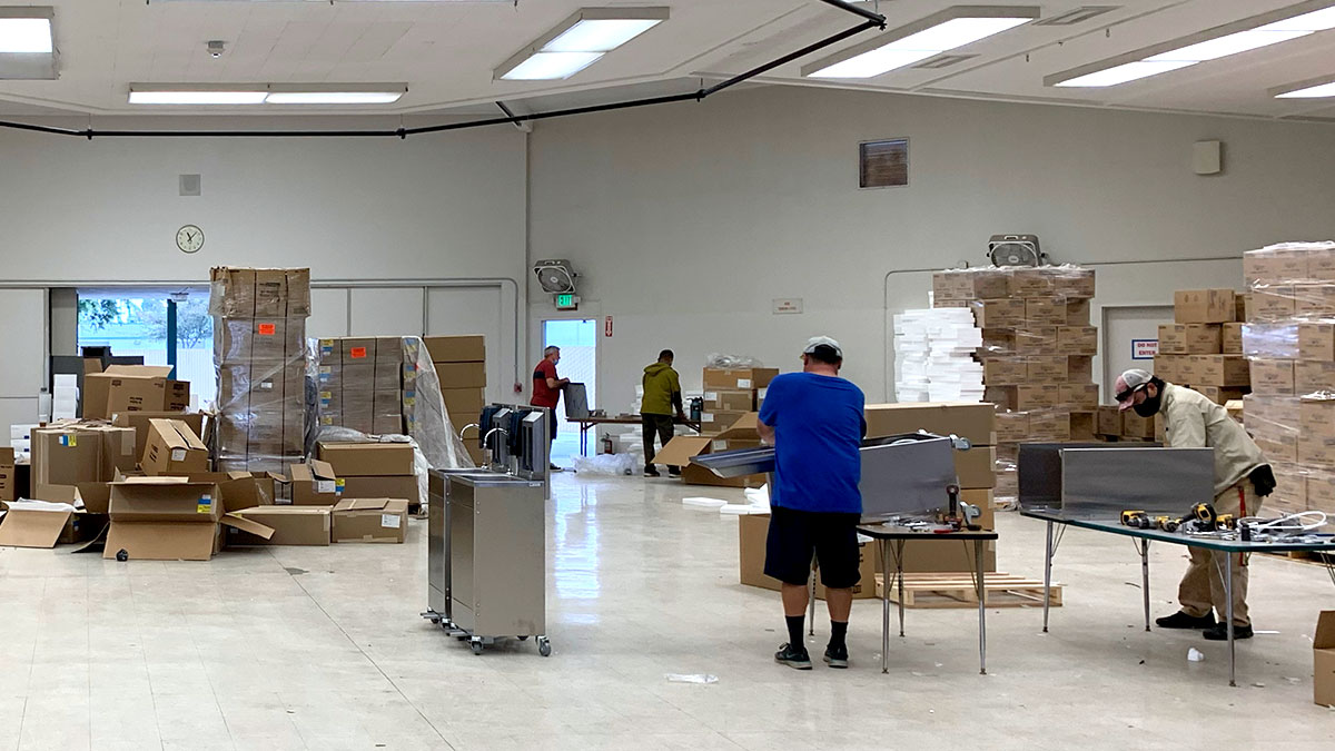 Portable sink assembly at GGUSD