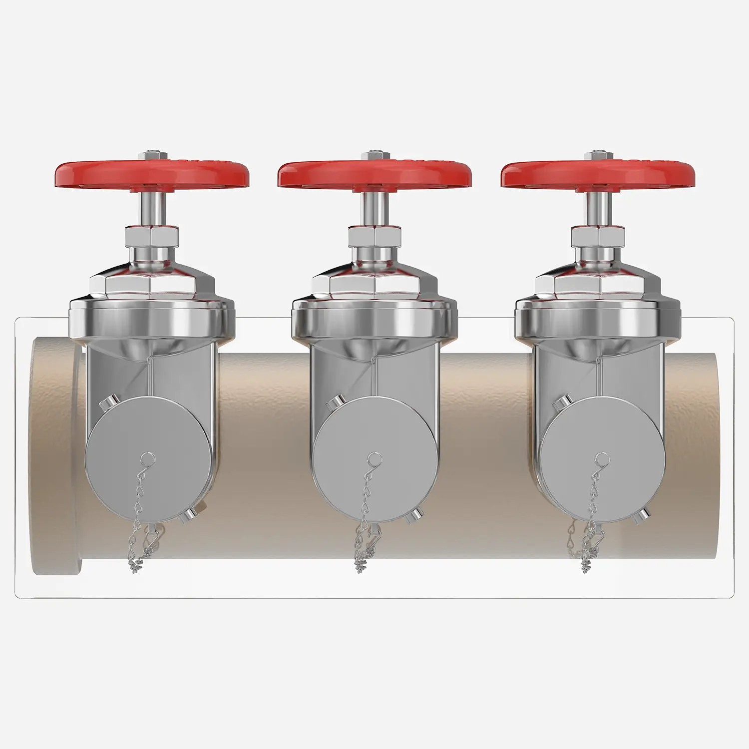 Three-Way Flush Fire Pump Test Connections