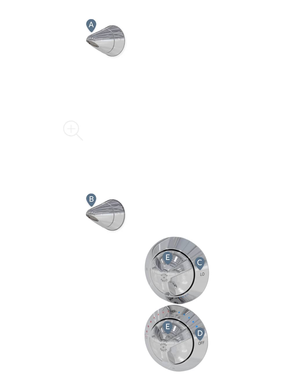 Dignity showerhead-valves