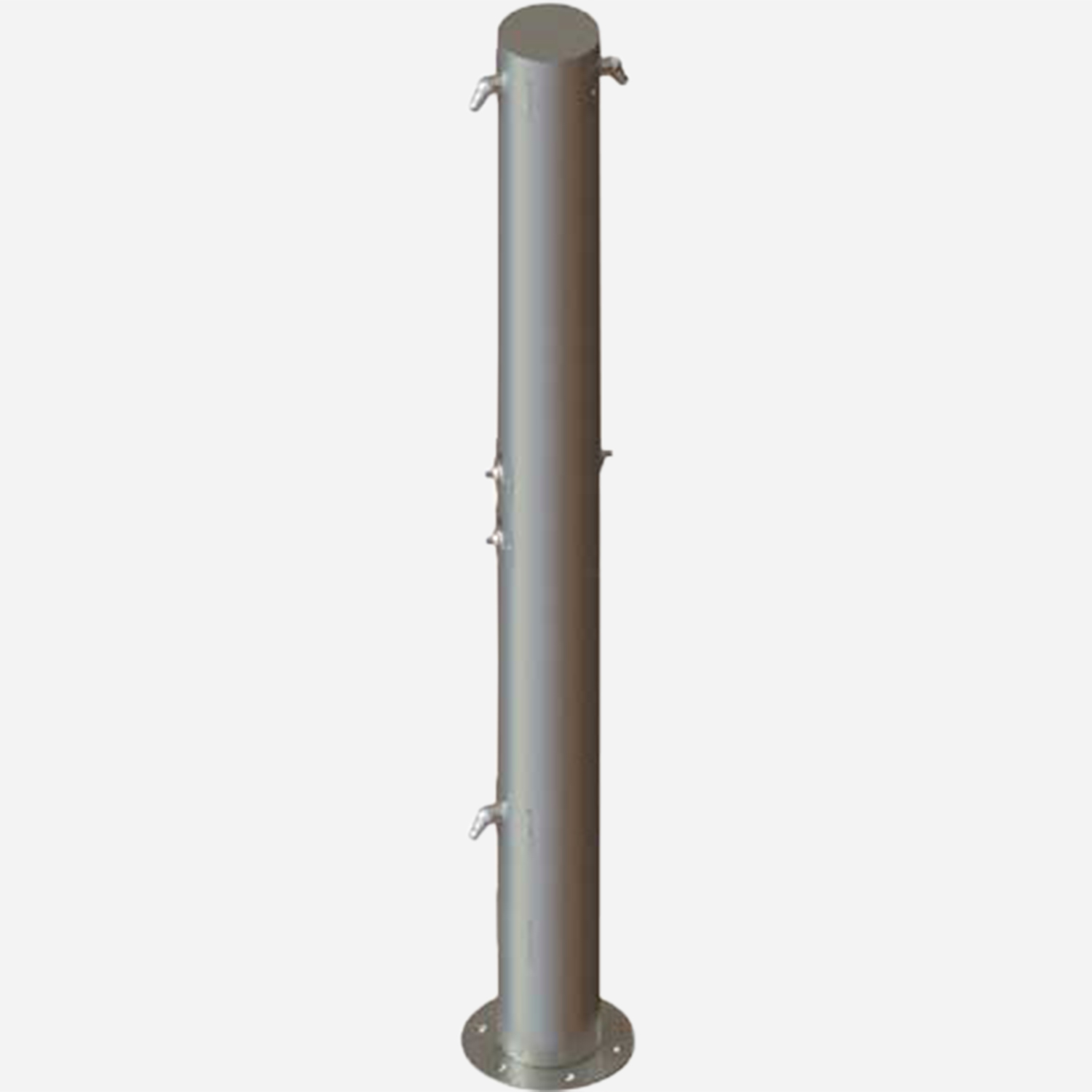 Two-Station Outdoor Round Pedestal Shower