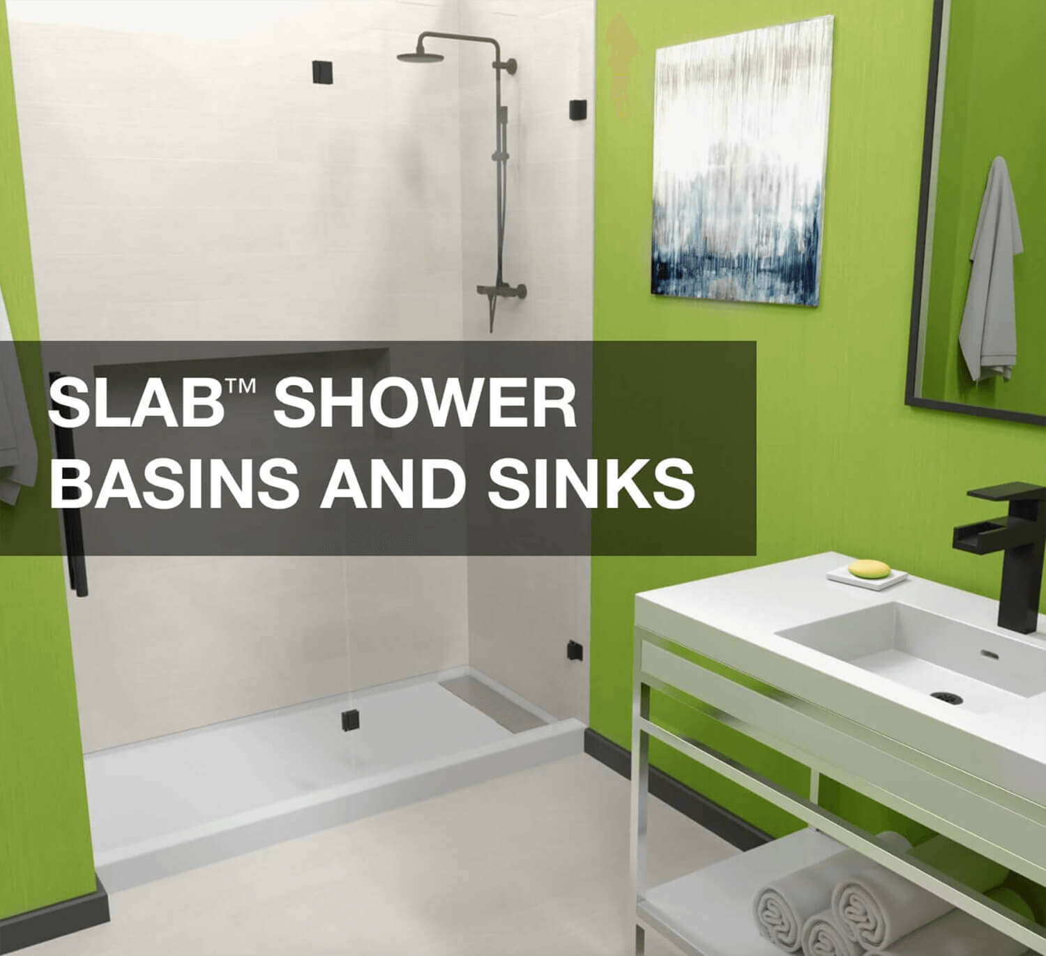 Slab™ Shower Basins and Sinks