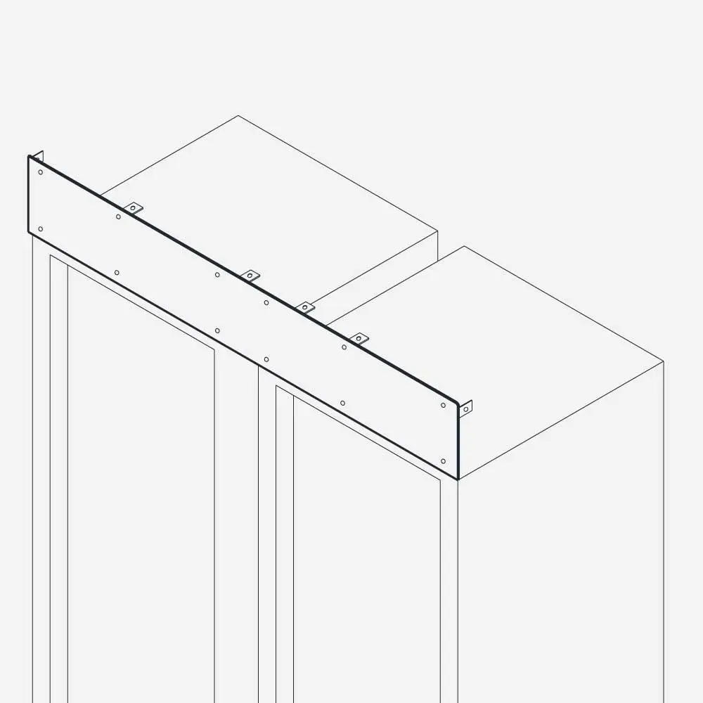 Option: Top Front Horizontal Closure Panel for Side-to-Side Security Shower Cabinets