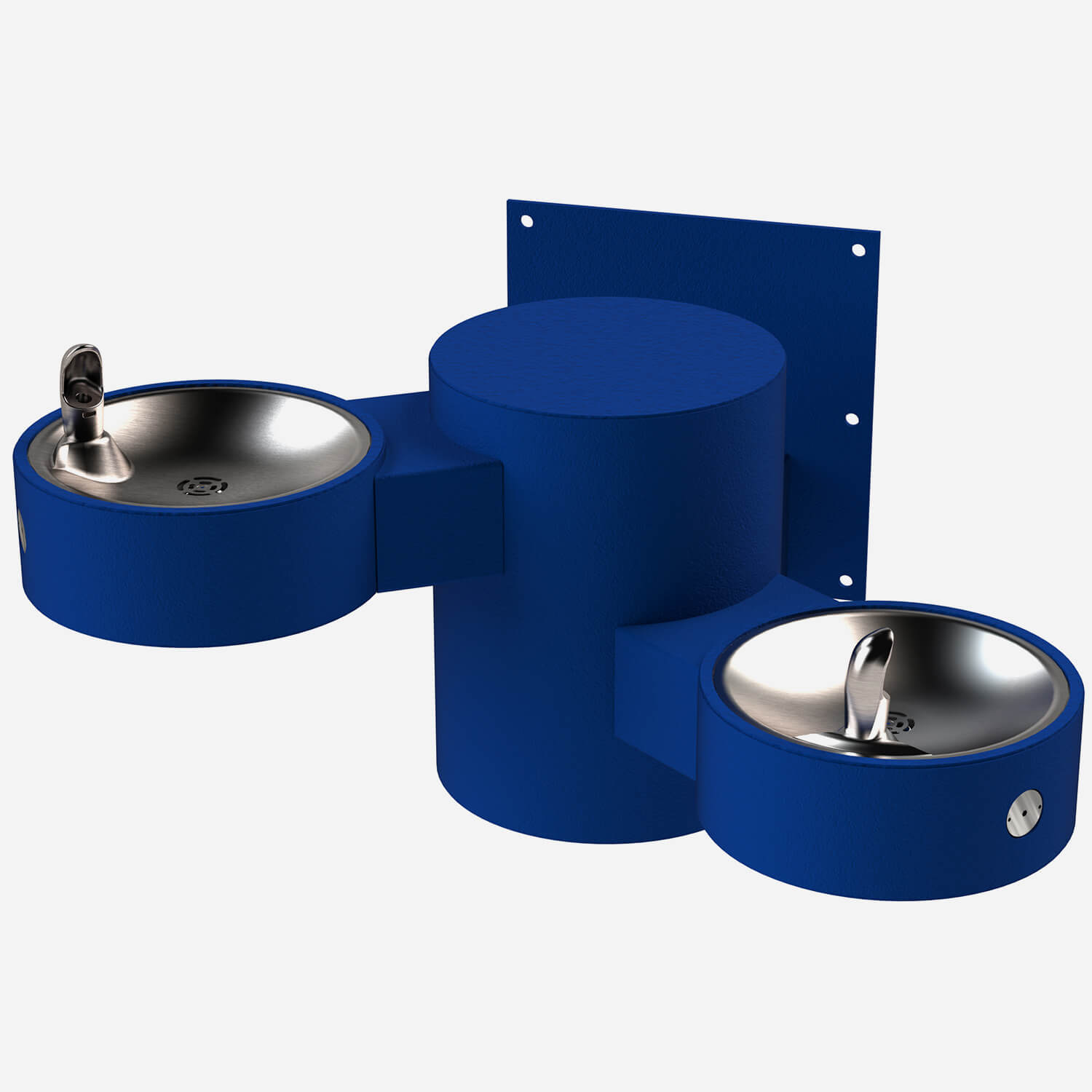 Barrier-Free, Wall Mounted, Angled Bi-Level Drinking Fountain
