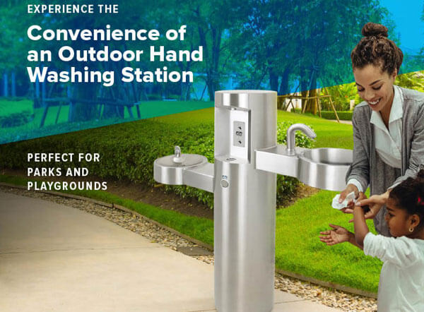Wash-N-Go! Outdoor Hand Sink & Water Fountain