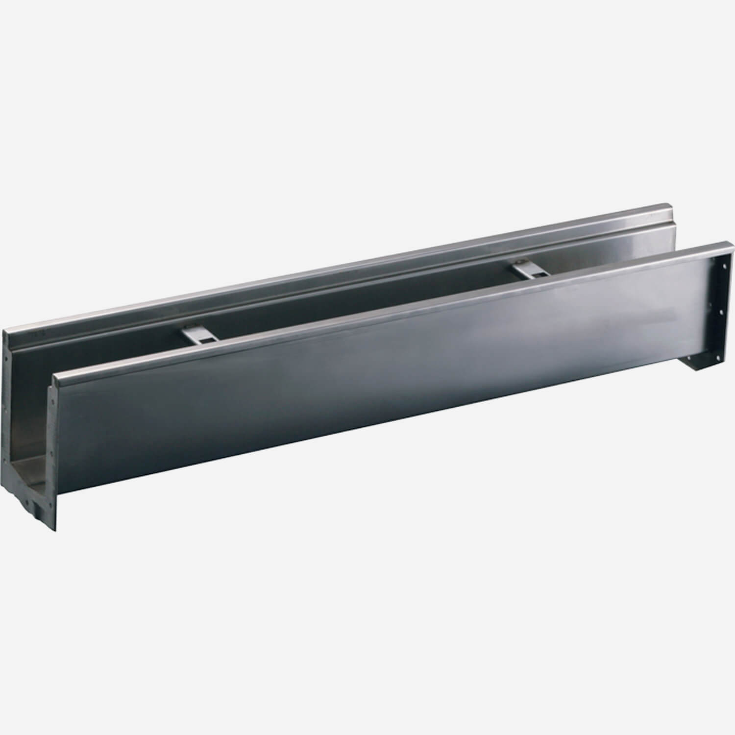 6" Wide Modular Stainless Steel Trench Drain System with Slotted Drain Grate