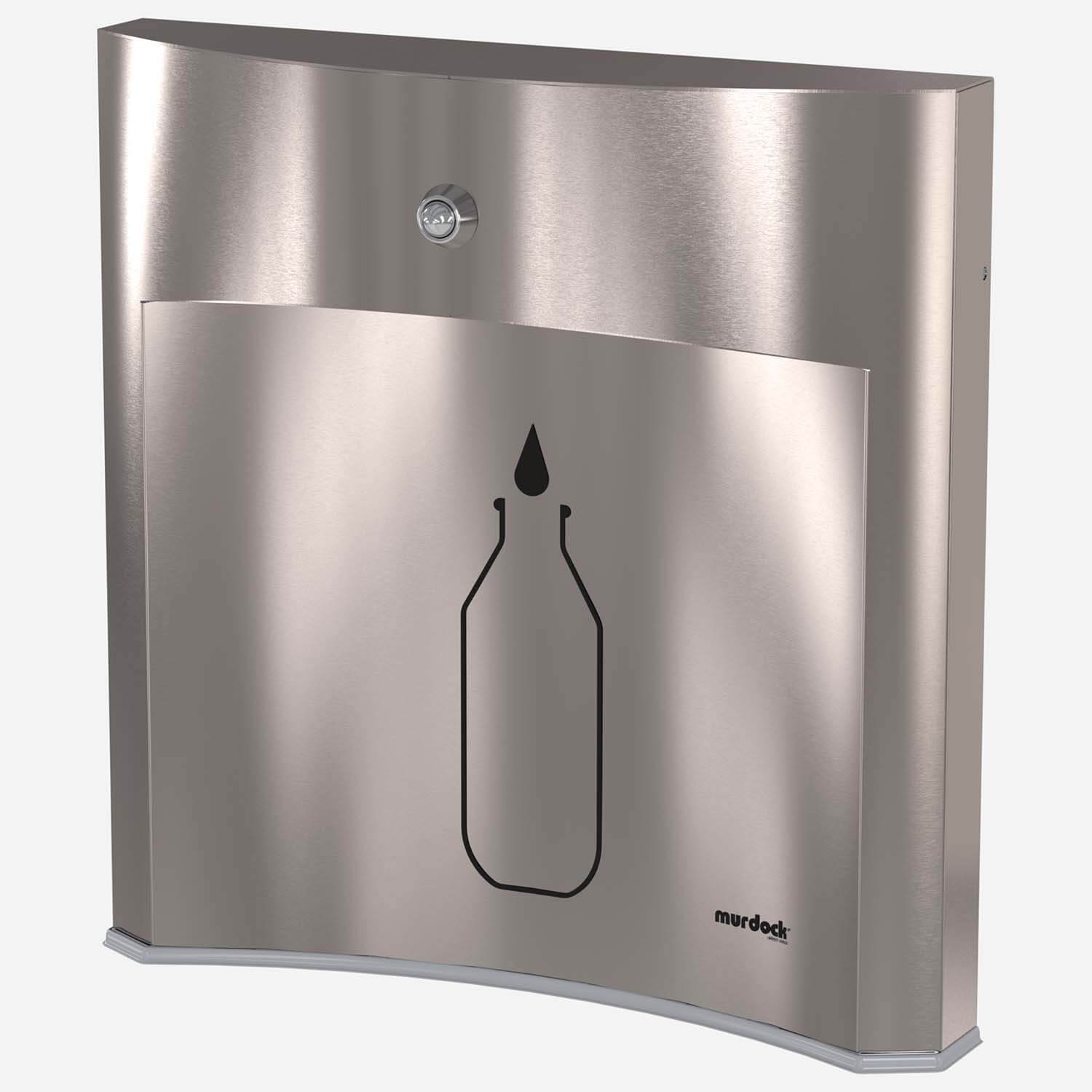 Deck-Mounted SpringH2O® Pushbutton All-Stainless Steel Water Bottle Filling Station - A17 Series Add-On, ADA