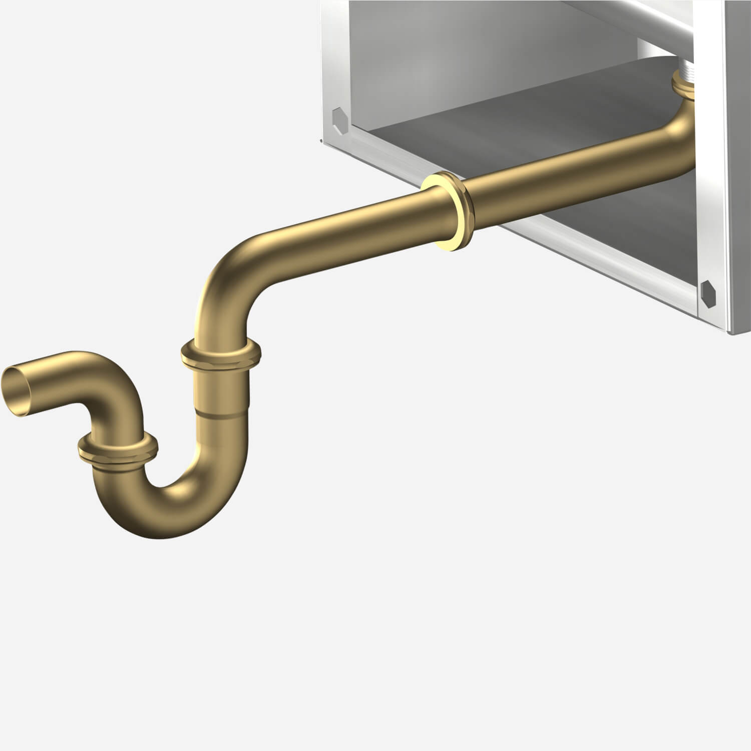 Option: Lavy Waste Basin Waste Thru-Wall Connection With P-trap