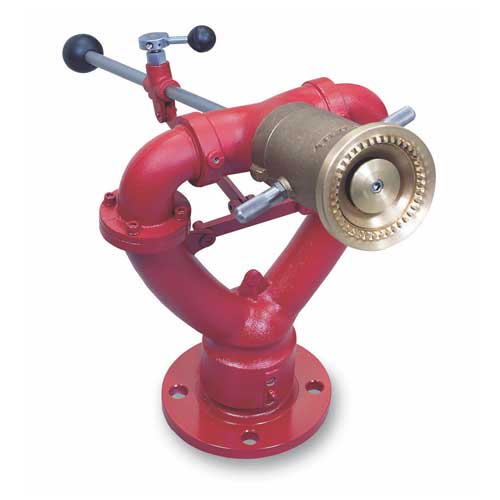 FP10636 Series - 2.5" Waterway, 2.5" Outlet, 750 GPM Brass Tiller Bar Monitor