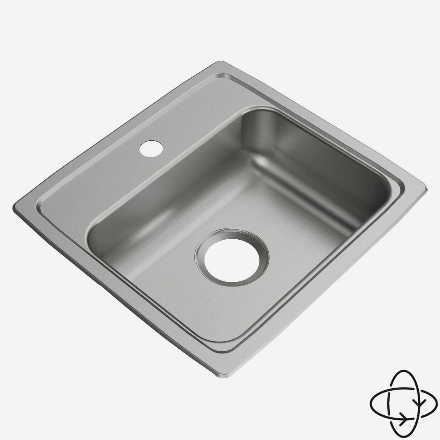 Acorn-Sinks® Stainless Steel ADA Drop-In Sink, 19