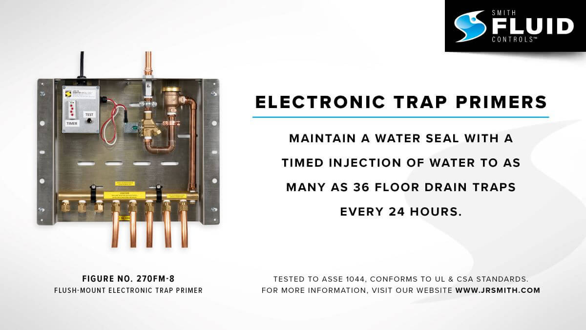 Benefits of Electronic Trap Primers by Smith Fluid Controls