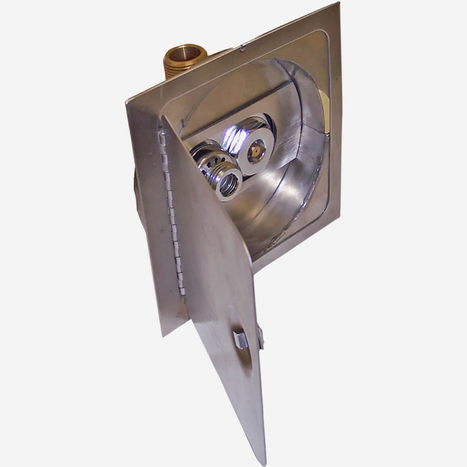 Cored Hole Narrow Wall, Mild Climate Hydrant and Stainless Steel Box