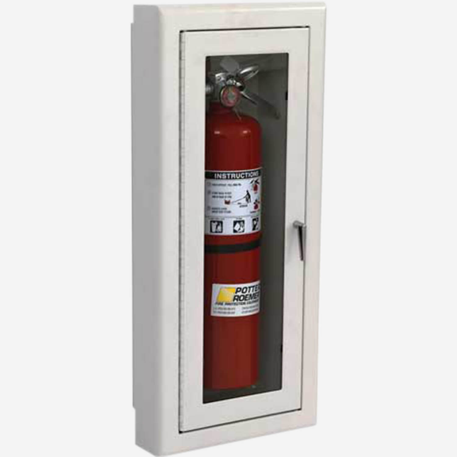 Rolled Radius 3" Trim Semi-Recessed Alta Fire Extinguisher Cabinets