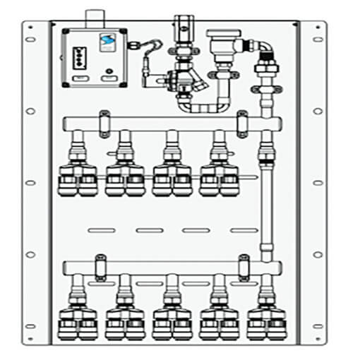 Figure No. 272FM-CTS Flush Mount (Recessed) With Push-In Connections (CTS) Electronic Trap Primers