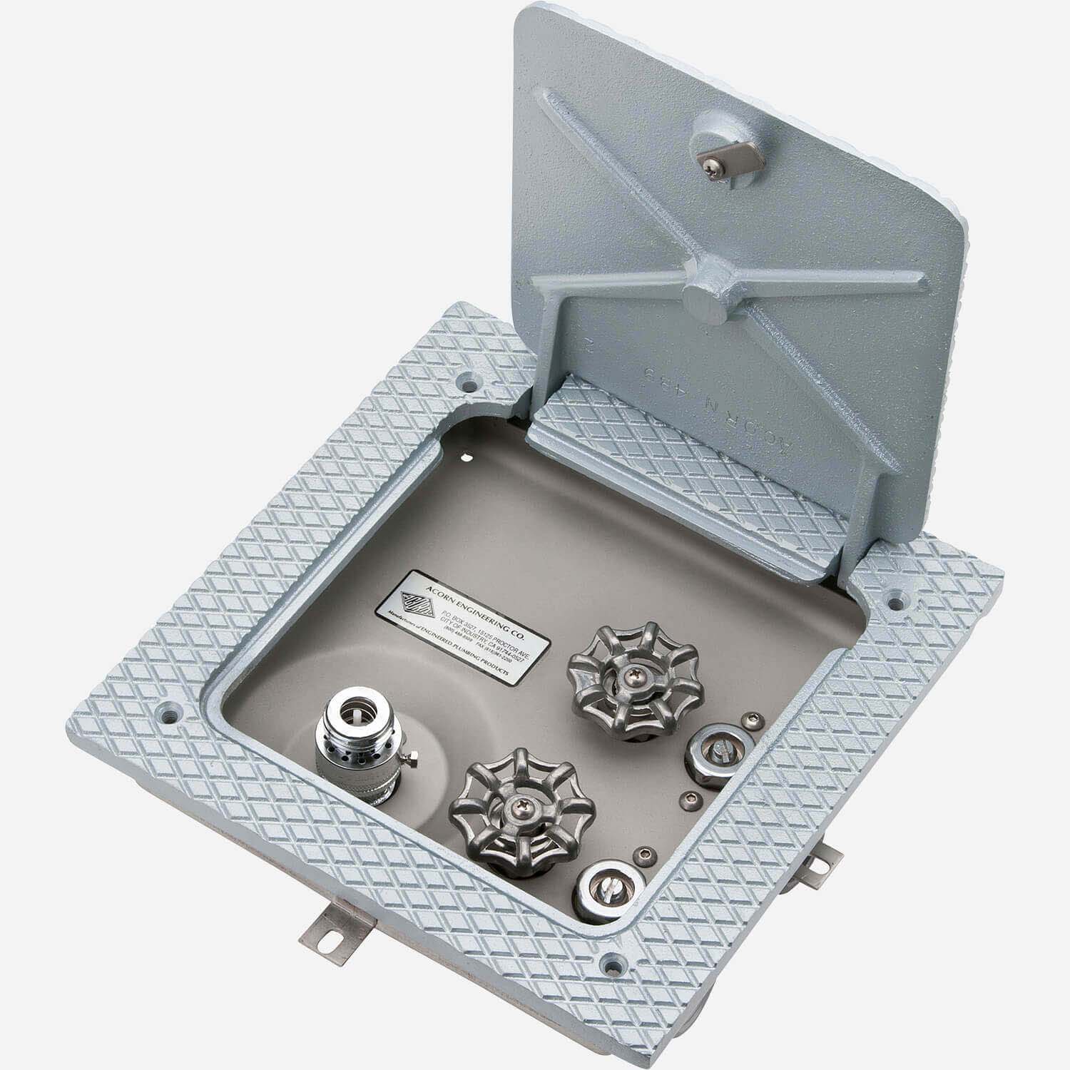 Dual Temp Hose Box with Vacuum Breaker and Non-Skid Top