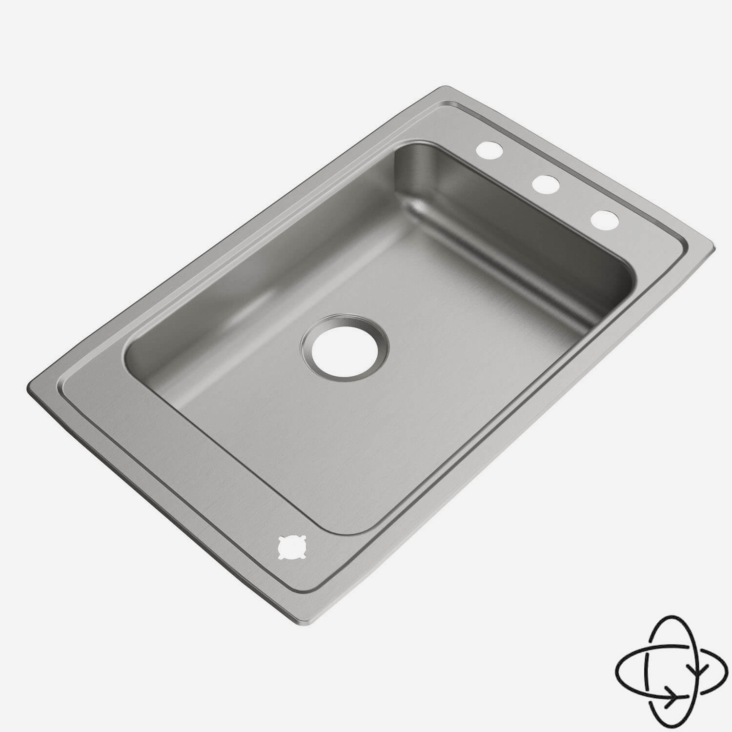 Acorn-Sinks® Stainless Steel ADA Drop-In Classroom Sink, 31" x 20"