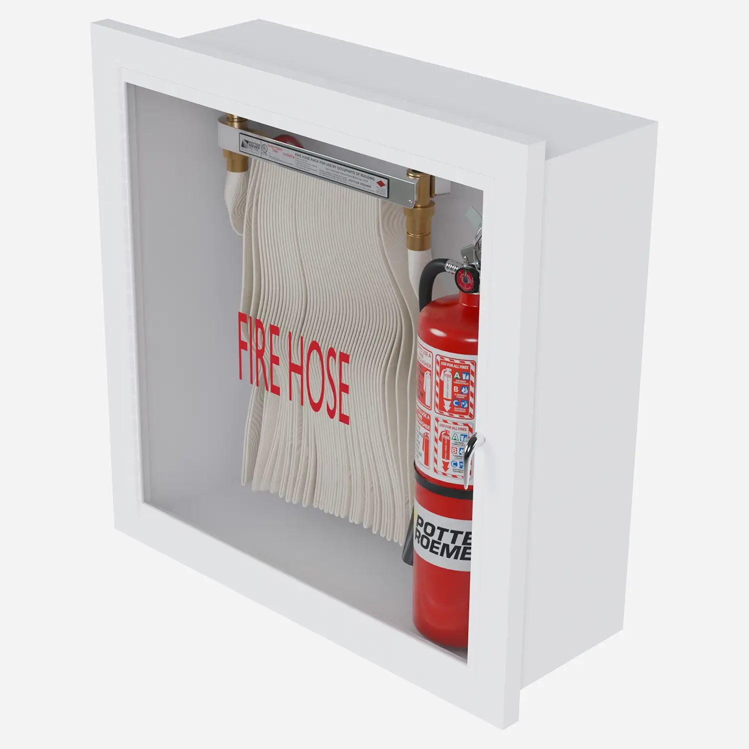 2.5 x 1.5" Fire Hose Rack and Extinguisher Cabinet