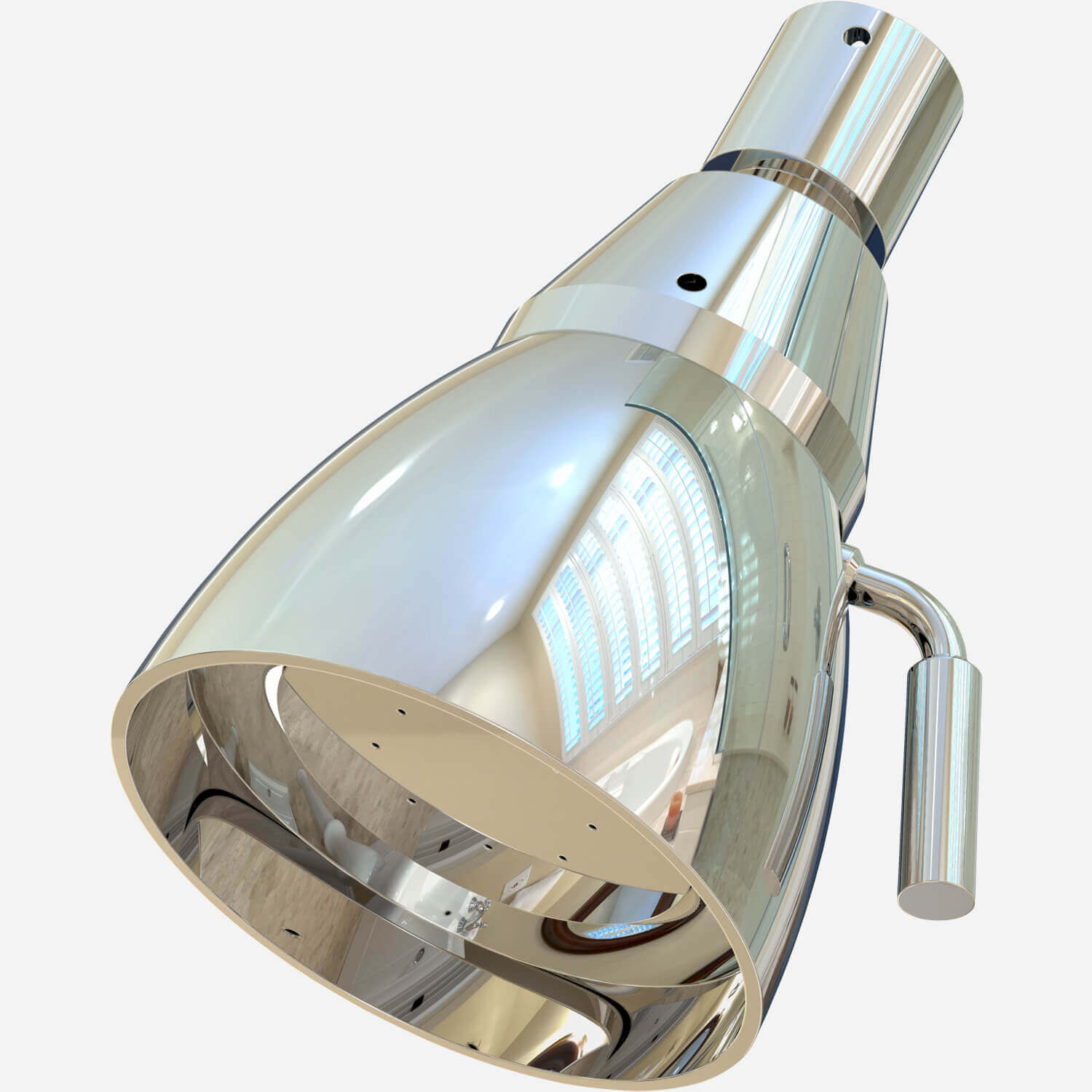 Accessory: Large Showerhead, Chrome Plated Brass