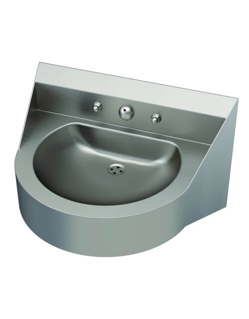 ADA-Compliant “D” Bowl Security Lavatory, Ligature Resistant