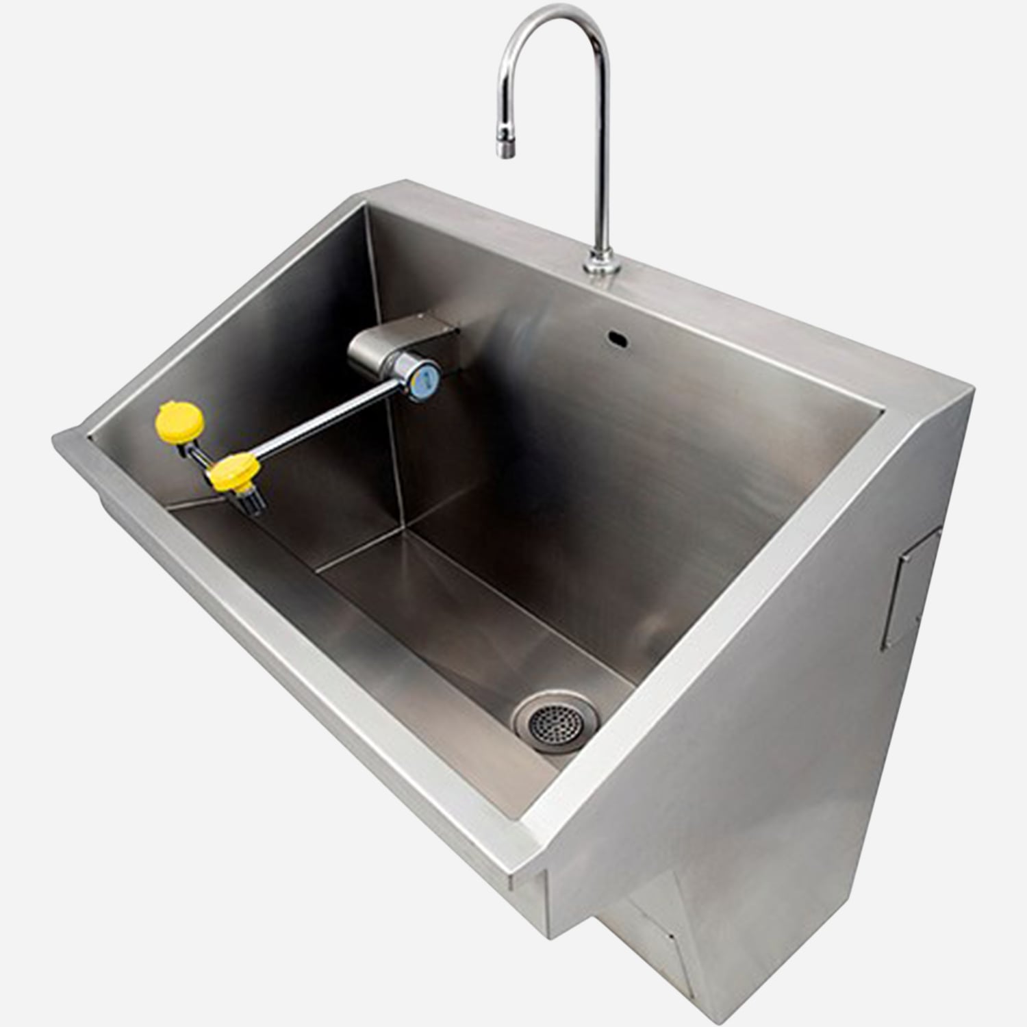 One-Station, ADA-Compliant Compact Scrub Sink with Eye-Face Wash