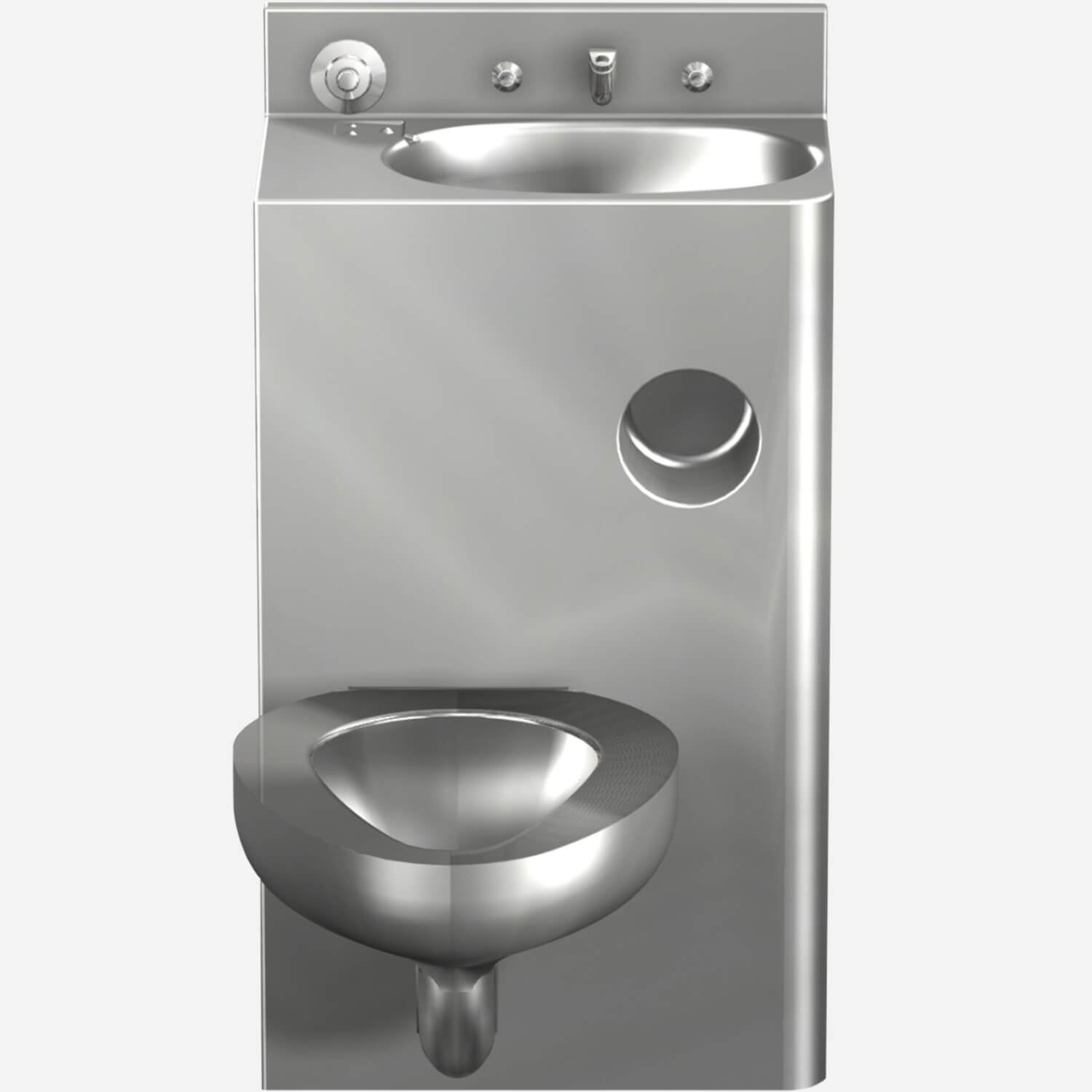 Rear Mount, 20 Inch Comby with Toilet and Oval Lavatory Bowl