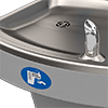 Stainless Steel Bowl, Stainless Steel Bubbler on Indoor Water Cooler